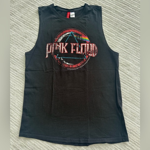 H&M DIVIDED BLACK PINK FLOYD MUSCLE TANK TOP - Picture 1 of 8